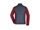JN Men's Knitted Hybrid Jacket JN742 red-melange/anthracite-melange Gr. M