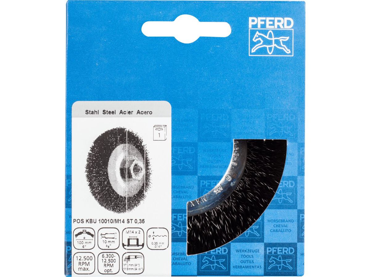 PFERD Kegelbürste mit Gewinde KBU 10010 STD. 0,35 M14