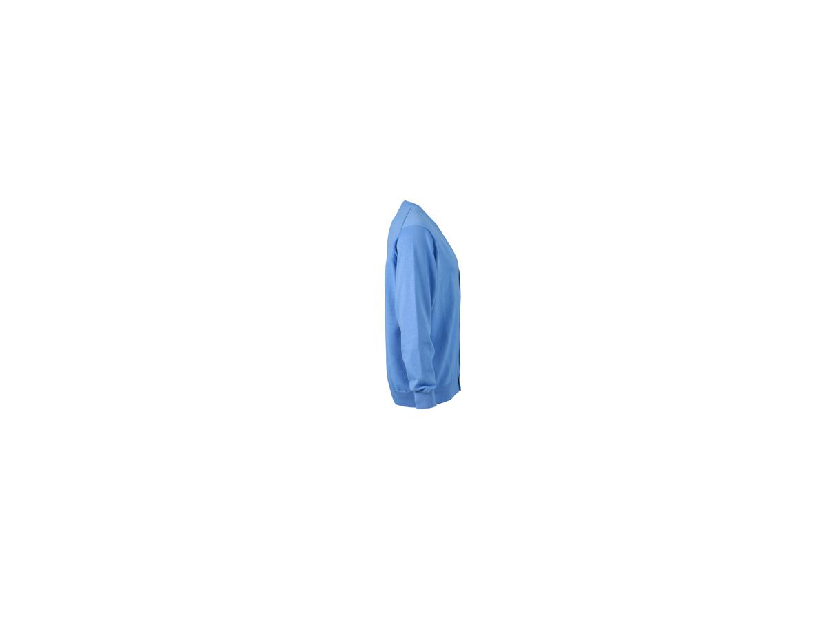 JN Mens V-Neck Cardigan JN661 100%BW, glacier-blue, Größe 2XL