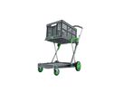Klapptrolley Kunststoff/Aluminium grau/grün