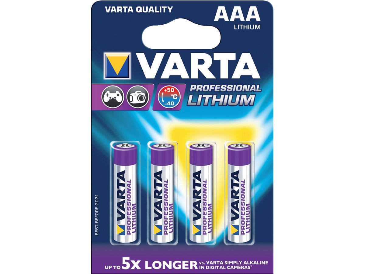 Varta Batterie 6103301404 AAA Micro CR03 1,5V 4 St./Pack.
