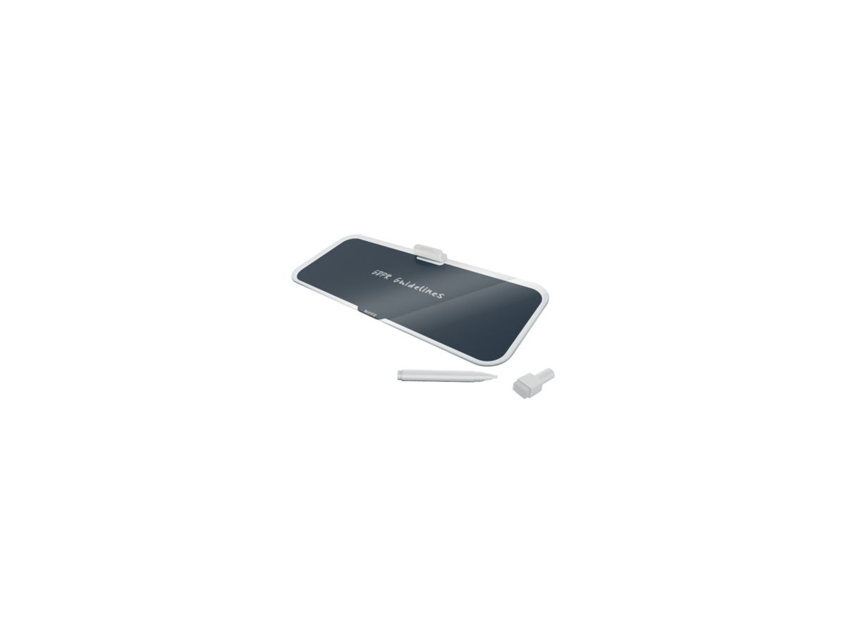 Leitz Desktop-Memoboard Cosy 52690089 380x150x60mm Glas grau