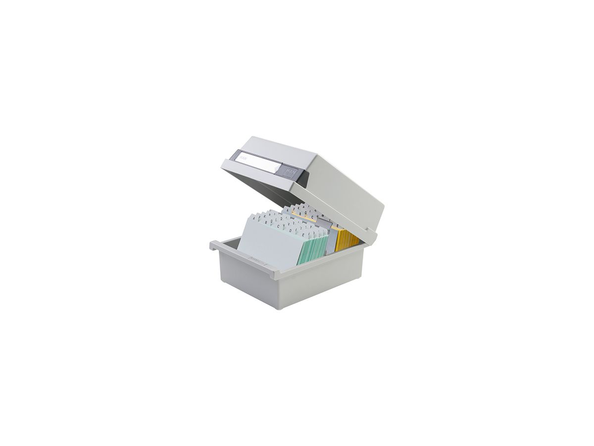HAN Karteikasten 965-11 DIN A5 quer max. 800Karten PS lichtgrau