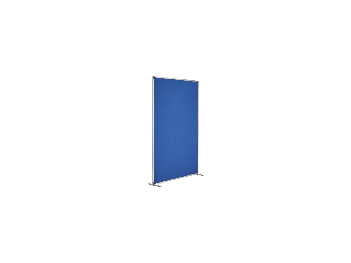 Raumteiler Textil m. T-Fuss, Filz blau 1250x1800x500mm