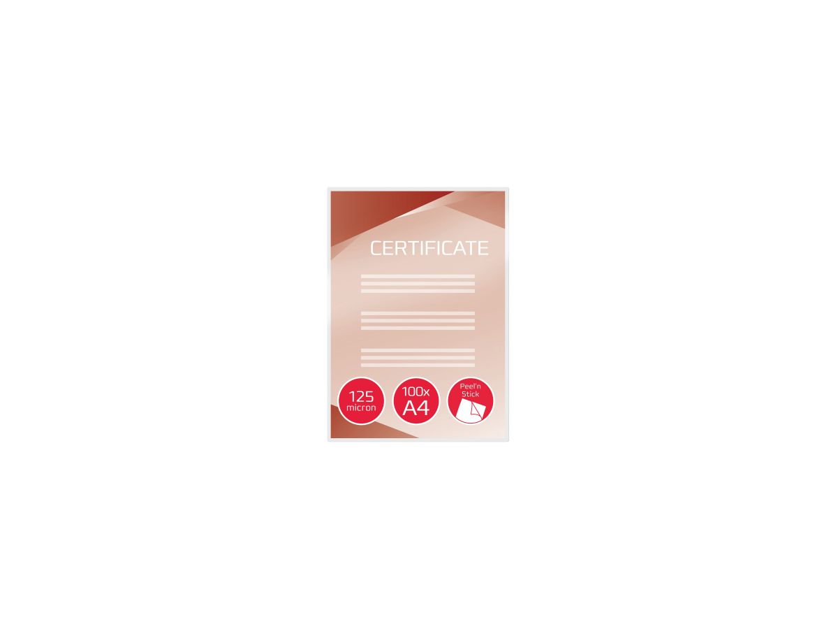 GBC Folientasche PeelnStickPouch 3747243 DIN A4 125mic 100 St./Pack.