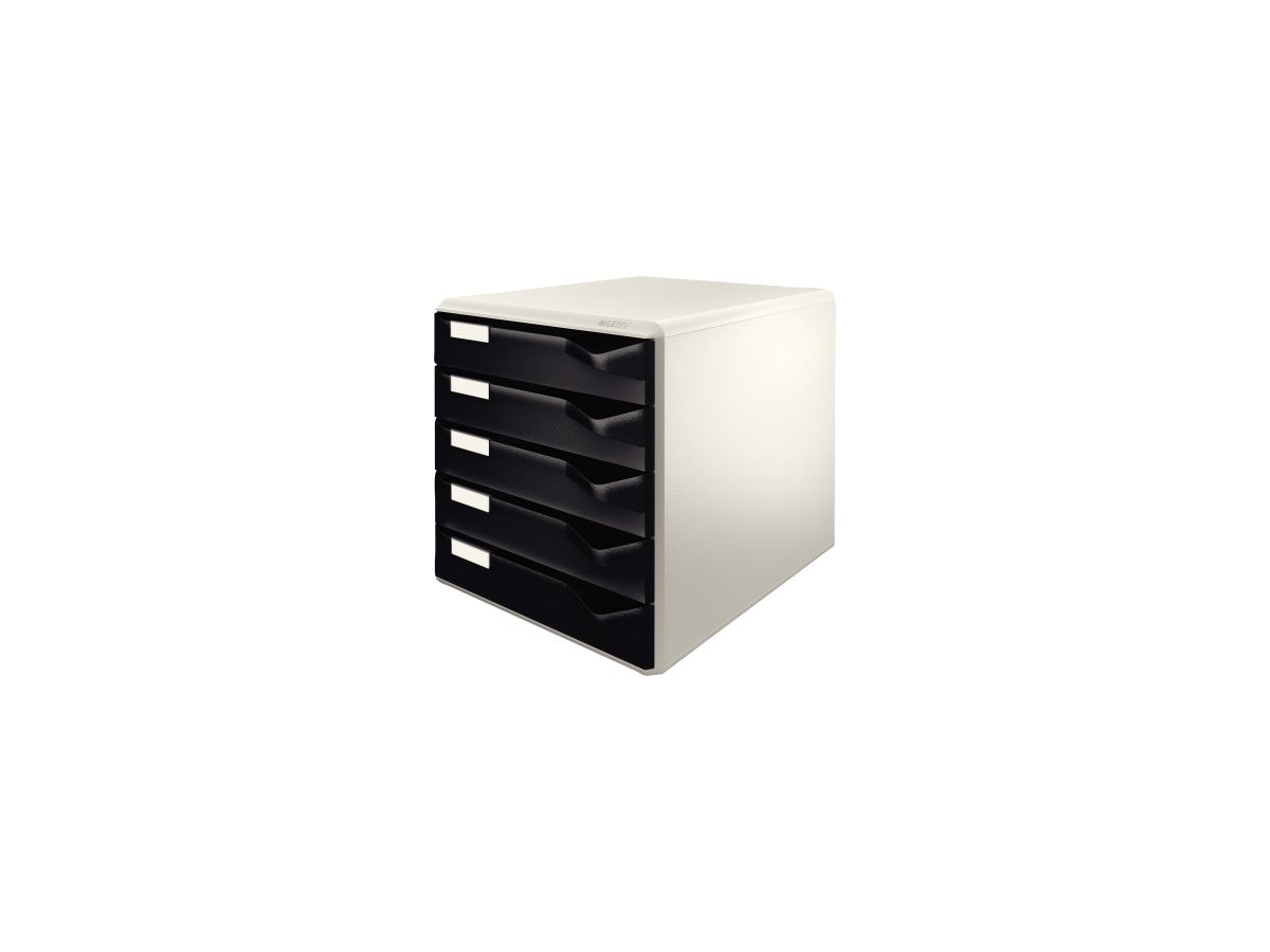 Leitz Schubladenbox 52800095 DIN A4 5Schubfächer lichtgr/sw