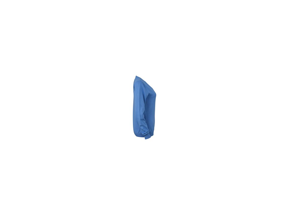 JN Ladies V-Neck Pullover JN658 100%BW, glacier-blue, Größe 2XL