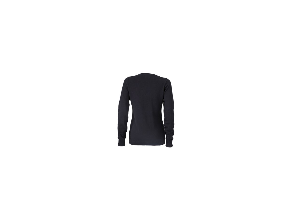 JN Ladies V-Neck Pullover JN658 100%BW, black, Größe XL