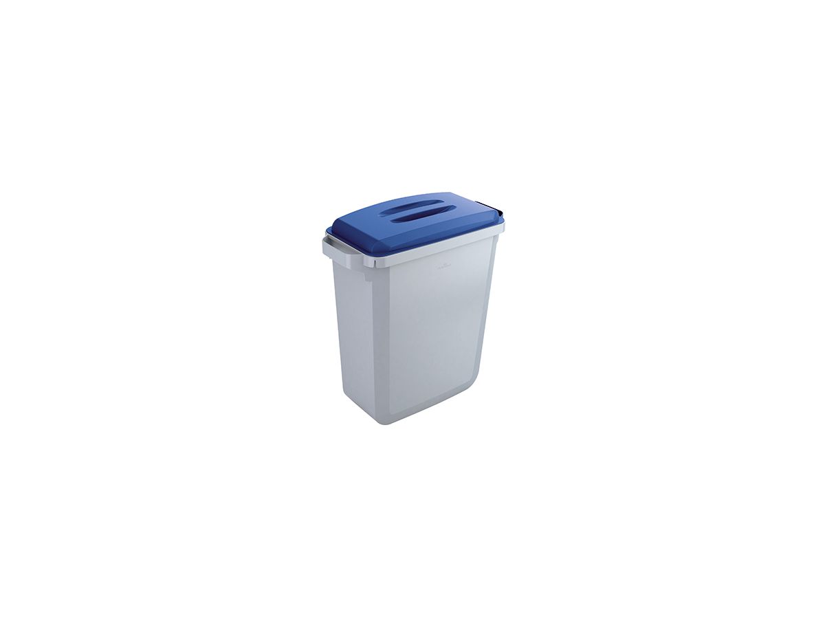 DURABLE Abfalleimer DURABIN VEH2012027 60l grau +Deckel bl