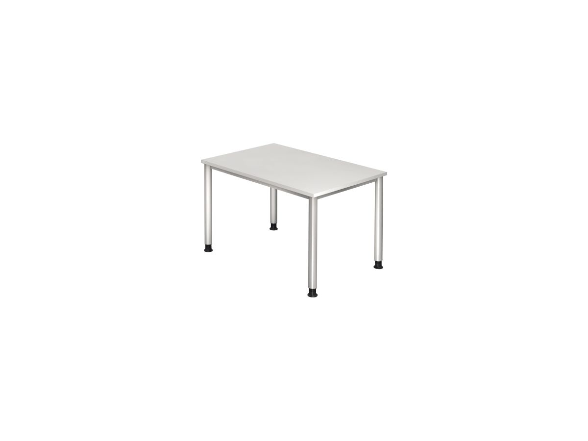 Hammerbacher Schreibtisch VHS12/W/S 120x80cm weiß