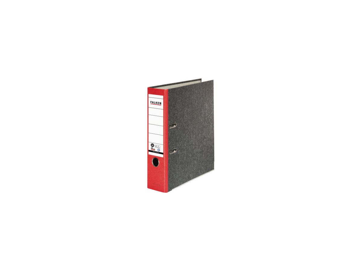 Falken Ordner S80 80024516 DIN A4 80mm RC Pappe rot