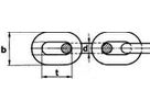 Schweißkette n.DIN 5685 Form A,galv. verzinkt Ø4mm t=19mm(innen) b=15mm 30m