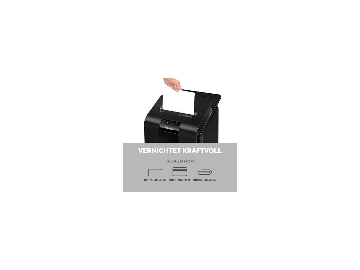 Fellowes Aktenvernichter AutoMax 100M 4629201 Partikel 4x10mm