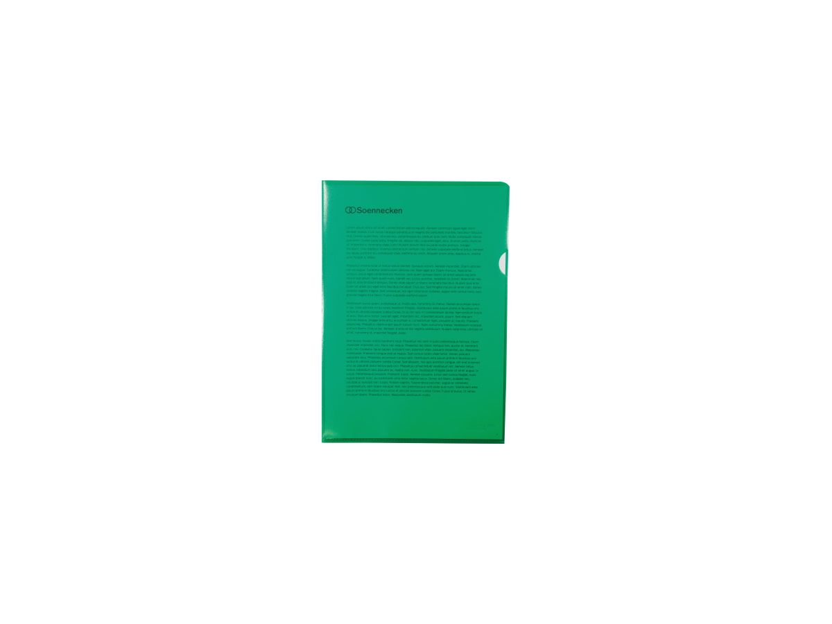Soennecken Sichthülle 1513 DIN A4 PP grün 100 St./Pack.