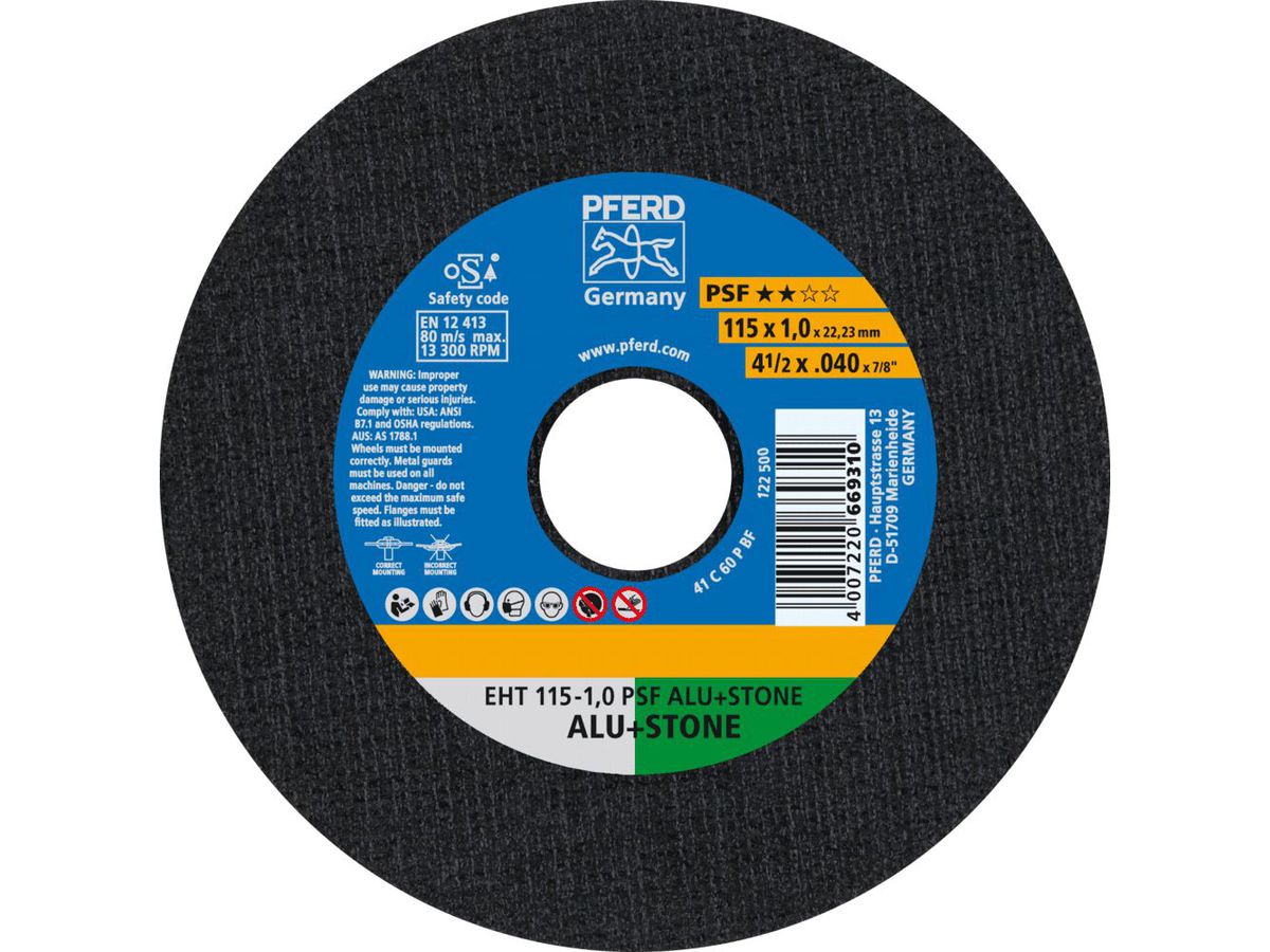 PFERD Trennscheibe EHT 115-1,0 C60 P PSF