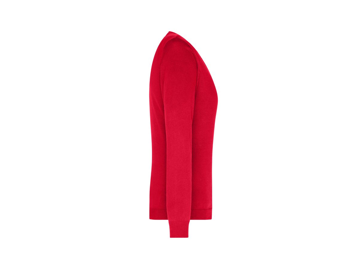 JN Ladies V-Neck Pullover JN658 100%BW, red, Größe 2XL