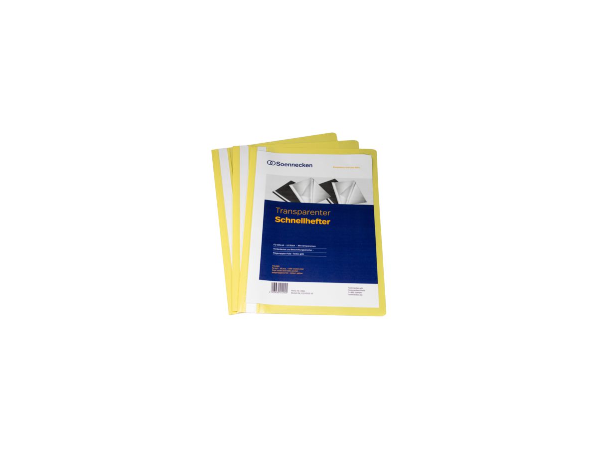 Soennecken Schnellhefter 2961 DIN A4 PP gelb 10 St./Pack.