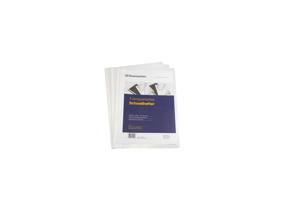 Soennecken Schnellhefter 2968 DIN A4 PP weiß 10 St./Pack.