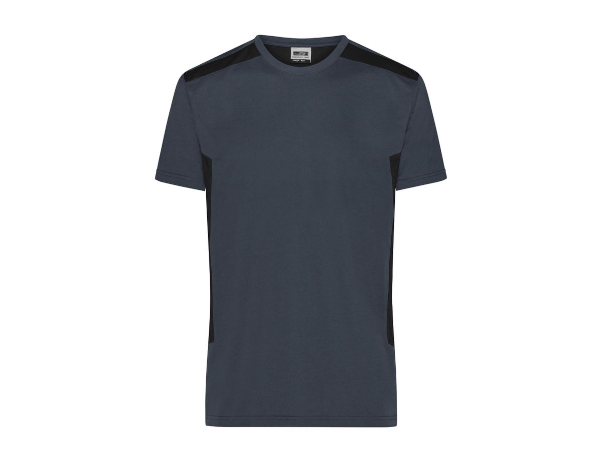 JN Men`s Workwear T-Shirt JN1824 carbon/black Gr. XS