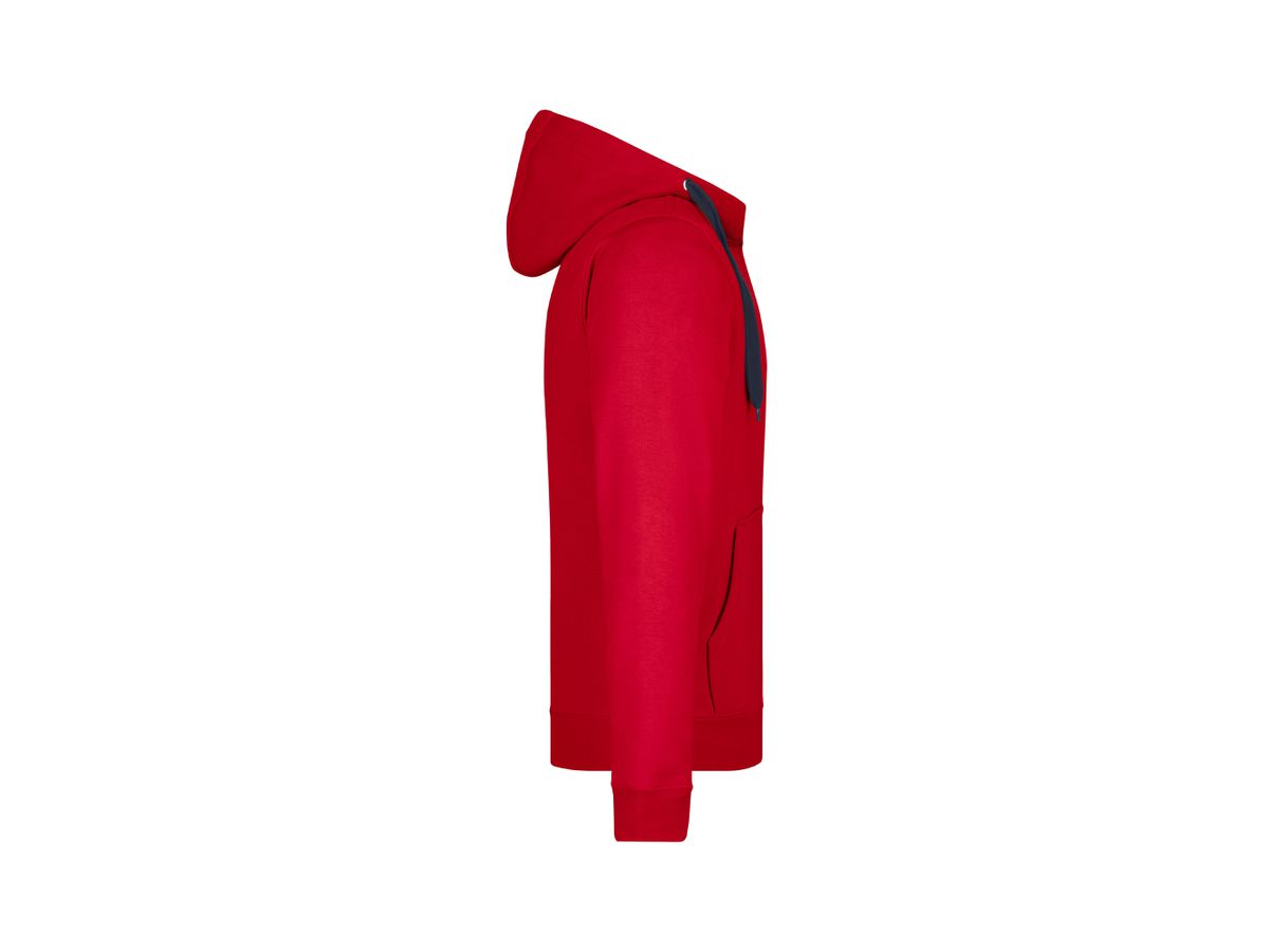 JN Mens Doubleface Jacket JN355 55%PES/45%BW, red/carbon, Größe L
