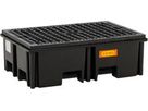 CEMO PE-Palettenauffangwanne mit PE-Rost