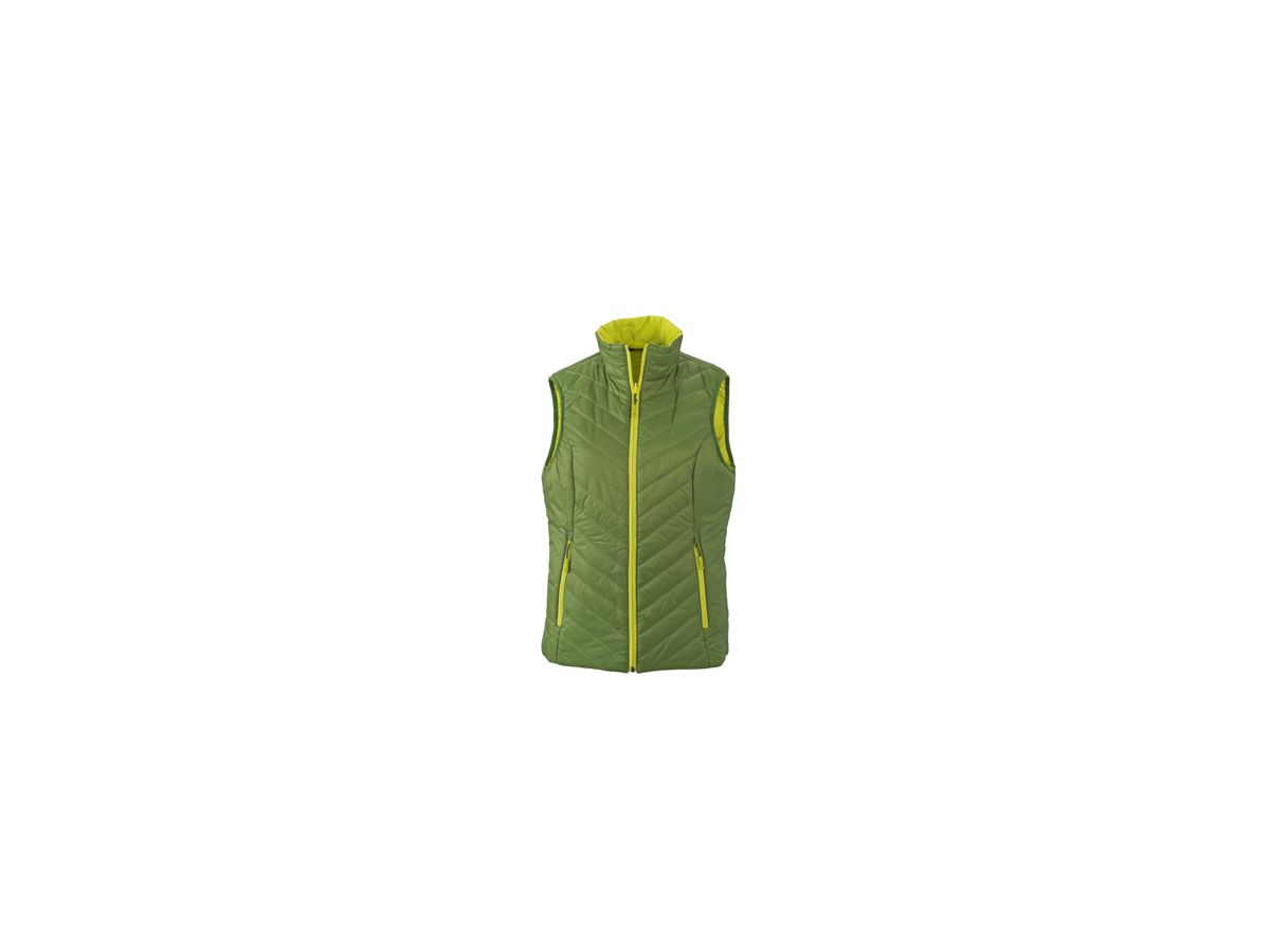 JN Ladies Lightweight Vest JN1089 100%PA, jungle-green/acid-yellow, Gr. L