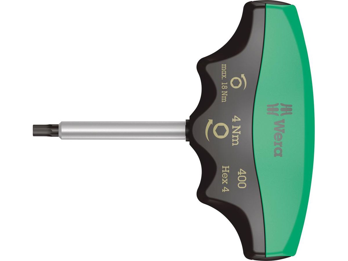 Draaimomenttester Hex 4,0/4,0 Nm Wera mit T-Griff, 4x60mm 4Nm