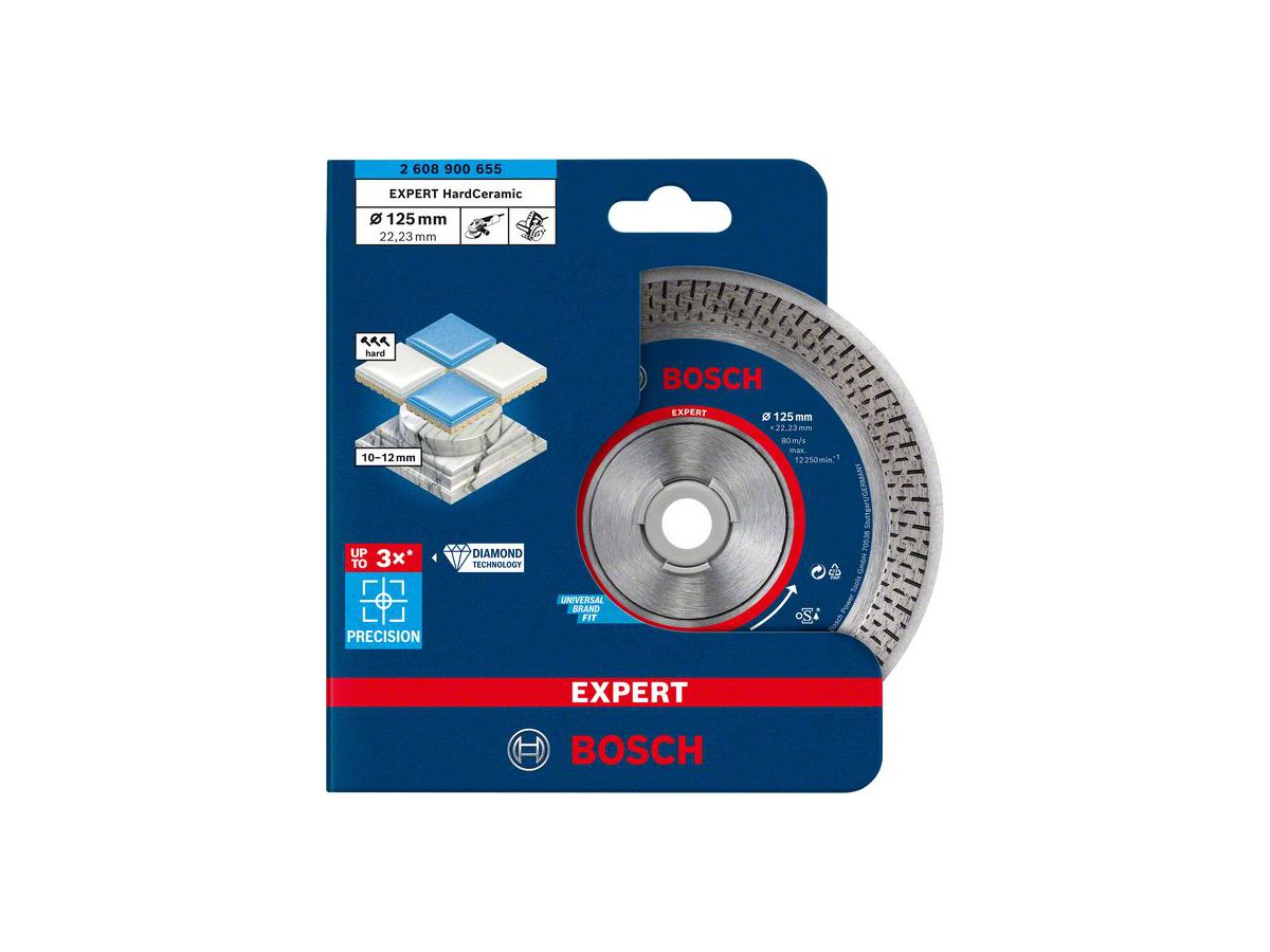 BOSCH Diamanttrennscheibe Expert HardCeramic 125x22,23x1,4x10 mm