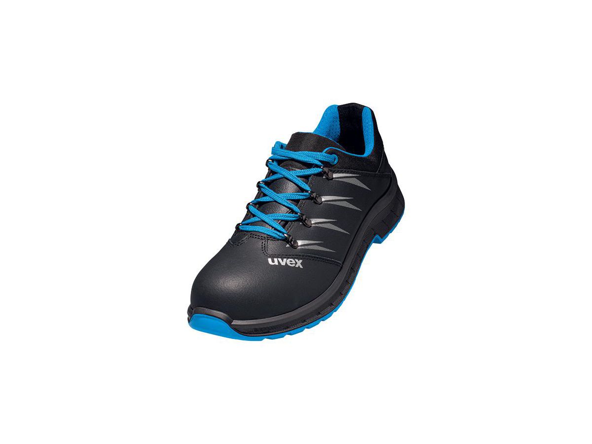 UVEX 2 trend Sicherheits-Halbschuh Gr. 38 W11 S2 ESD SR schwarz/blau 6934.8