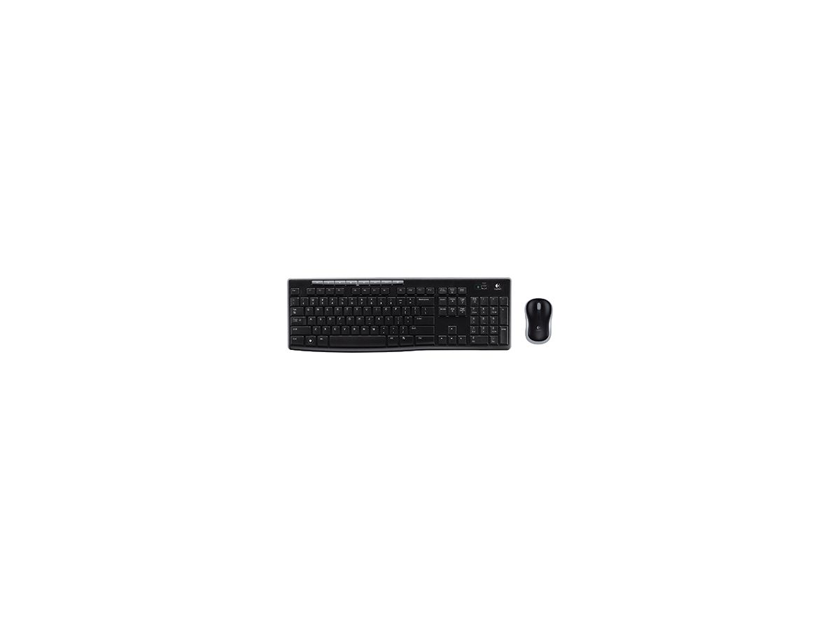 Logitech Tastatur-Maus-Set MK270 920-004511 cordless USB schwarz
