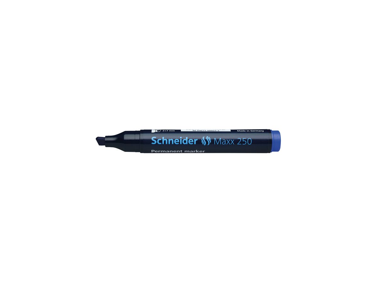Schneider Permanentmarker Maxx 250 125003 2-7mm Keilspitze blau