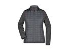 JN Ladies' Knitted Hybrid Jacket JN741 grey-melange/anthracite-melange Gr. S