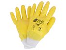 Nitril-Handschuh, gelb mit Strickbund, vollbeschichtet, 03400V Gr. 9