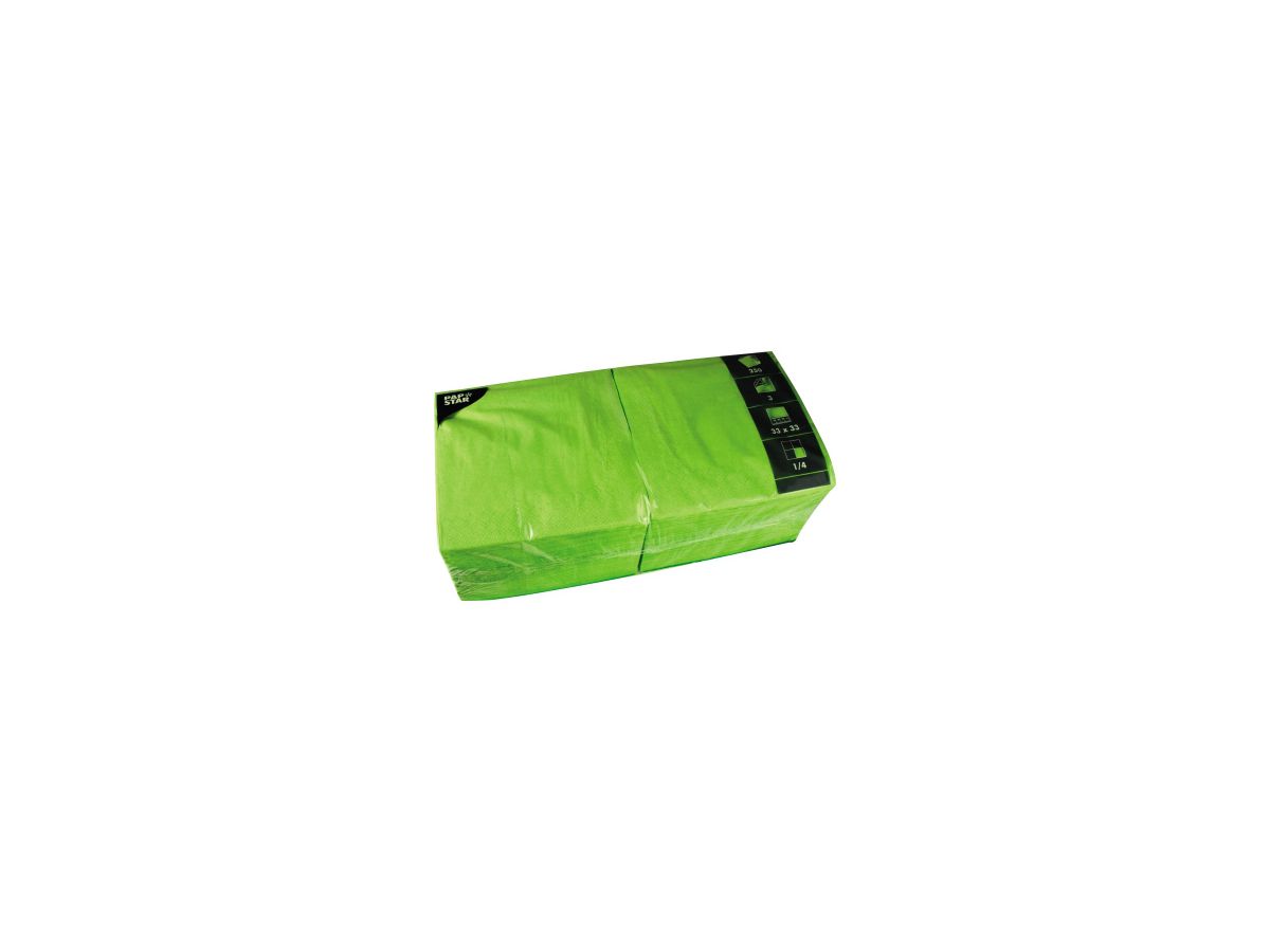 PAPSTAR Serviette 81656 33x33cm 3lagig apfelgrün 250 St./Pack.