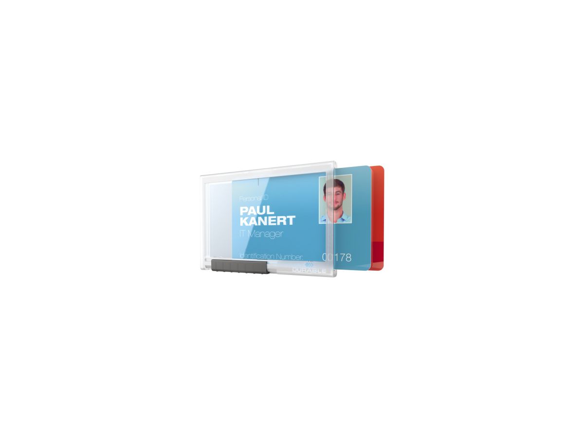 DURABLE Kartenhalter PUSHBOX DUO 892119 10 St./Pack.