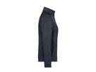 JN Strickfleece Jacke carbon-melange/bl. 100% Polyester 280g/m JN 861 Gr. 2XL