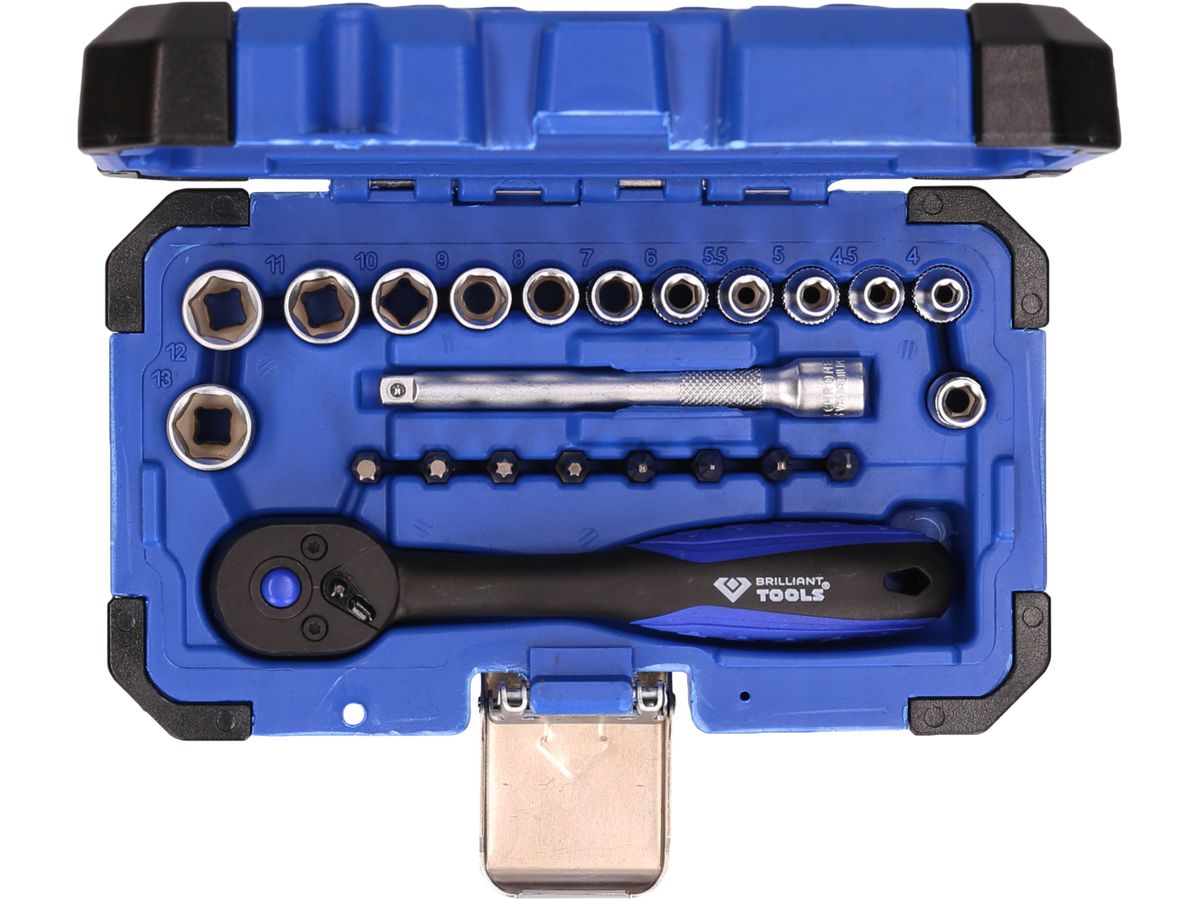 BRILLIANT TOOLS 1/4" Steckschlüssel-Satz 23-tlg.