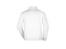 JN Round-Neck Zip JN352 100%BW, white, Größe XL