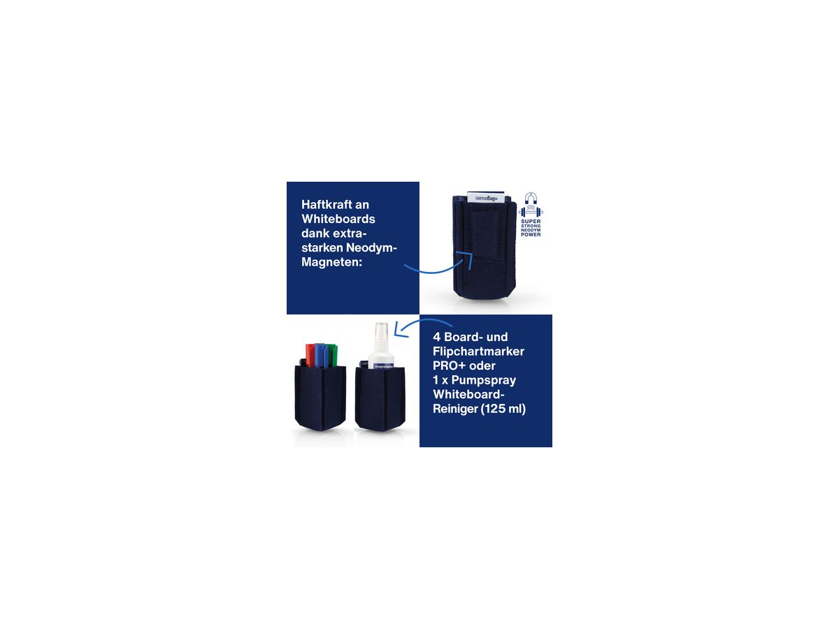 magnetoplan Stiftehalter magnetoTray small 1227614 blau