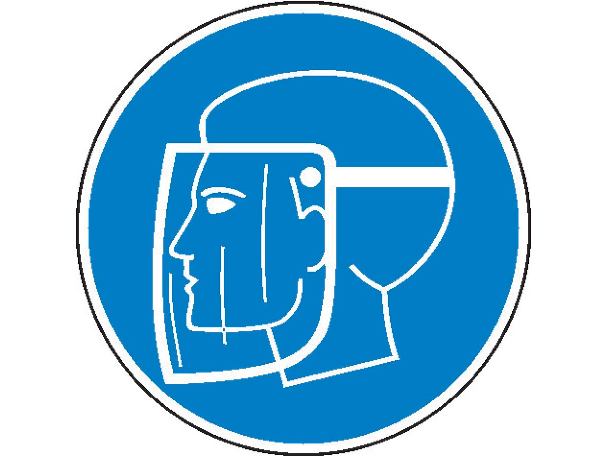 Gebotsschild Gesichtschutz