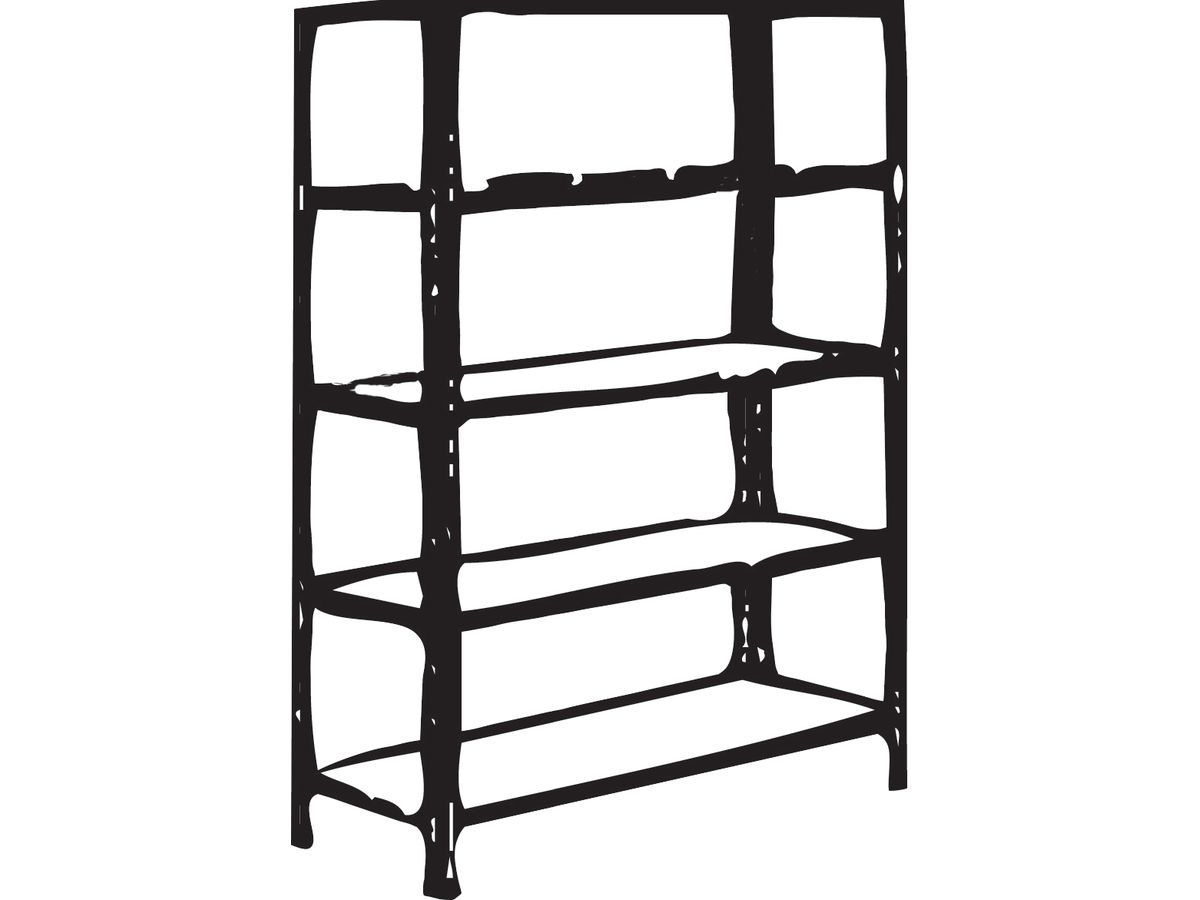 Steckregal verz. 5 Böden GF 2000x1000x400 mm