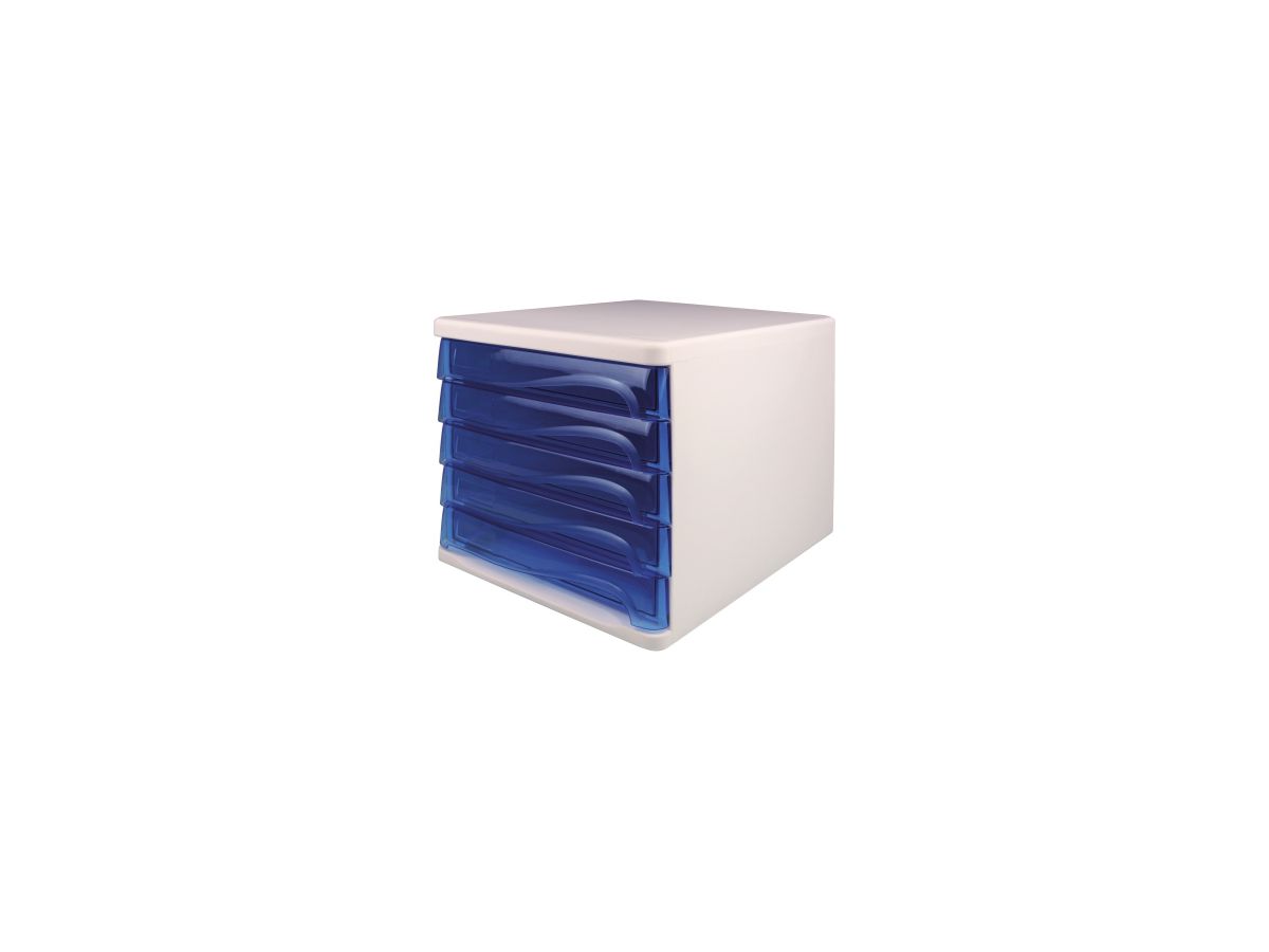 helit Schubladenbox economy H6129430 DIN A4-C4 l.gr/bl.tr