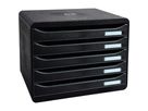 Exacompta Schubladenbox BIG-BOX PLUS 308714D quer 5Schübe schwarz