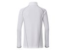 JN Ladies' Sports Shirt Longsleeve JN497 white/silver, Größe XS