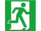 Rettungszeichen 200x200mm Folie, Rettungsweg/Notausgang rechts