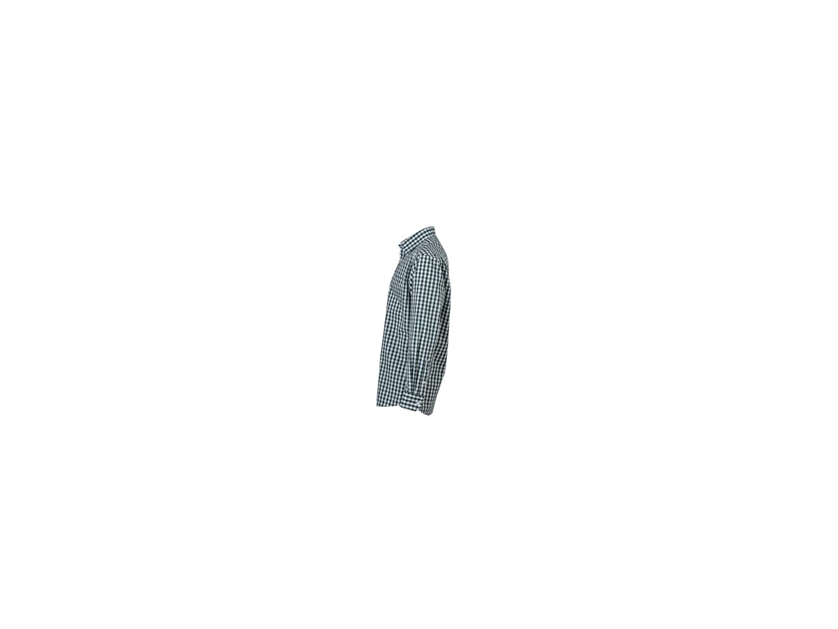 JN Mens Checked Shirt JN617 100% BW, forest-green/white, Größe XL