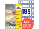 Avery Zweckform Etikett L4731REV-25 25,4x10mm weiß 4.725 St./Pack.