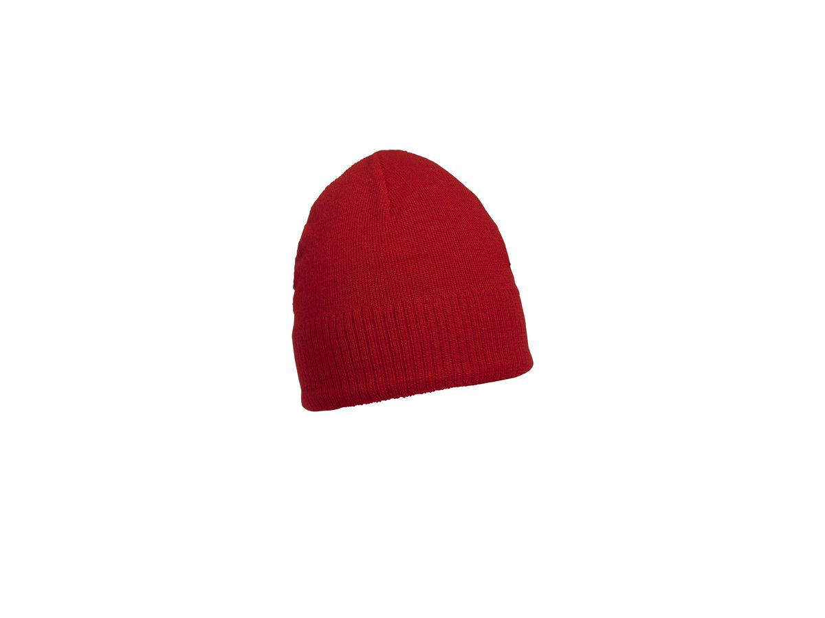 mb Knitted Beanie with Fleece MB7925 70%PAC/30%WO, red, Größe one size