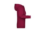 JN Ladies' Zip Hoody 8025 wine, Größe 3XL