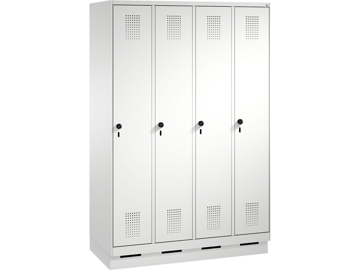 C+P locker met dubbele afdeling Evolo H 1800 x B 1190 x D 500 mm